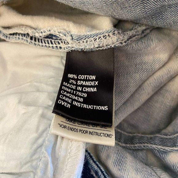 MEK DNM Karouba Bleached Blue Jean Shorts Distressed 31 - Picture 4 of 4